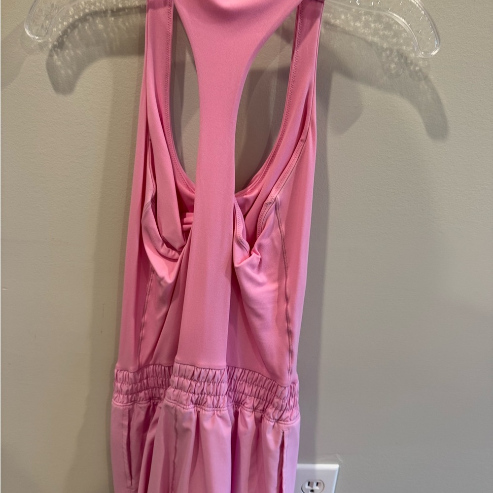 Aerie Offline Pink Active Shorts Romper - Picture 3 of 4